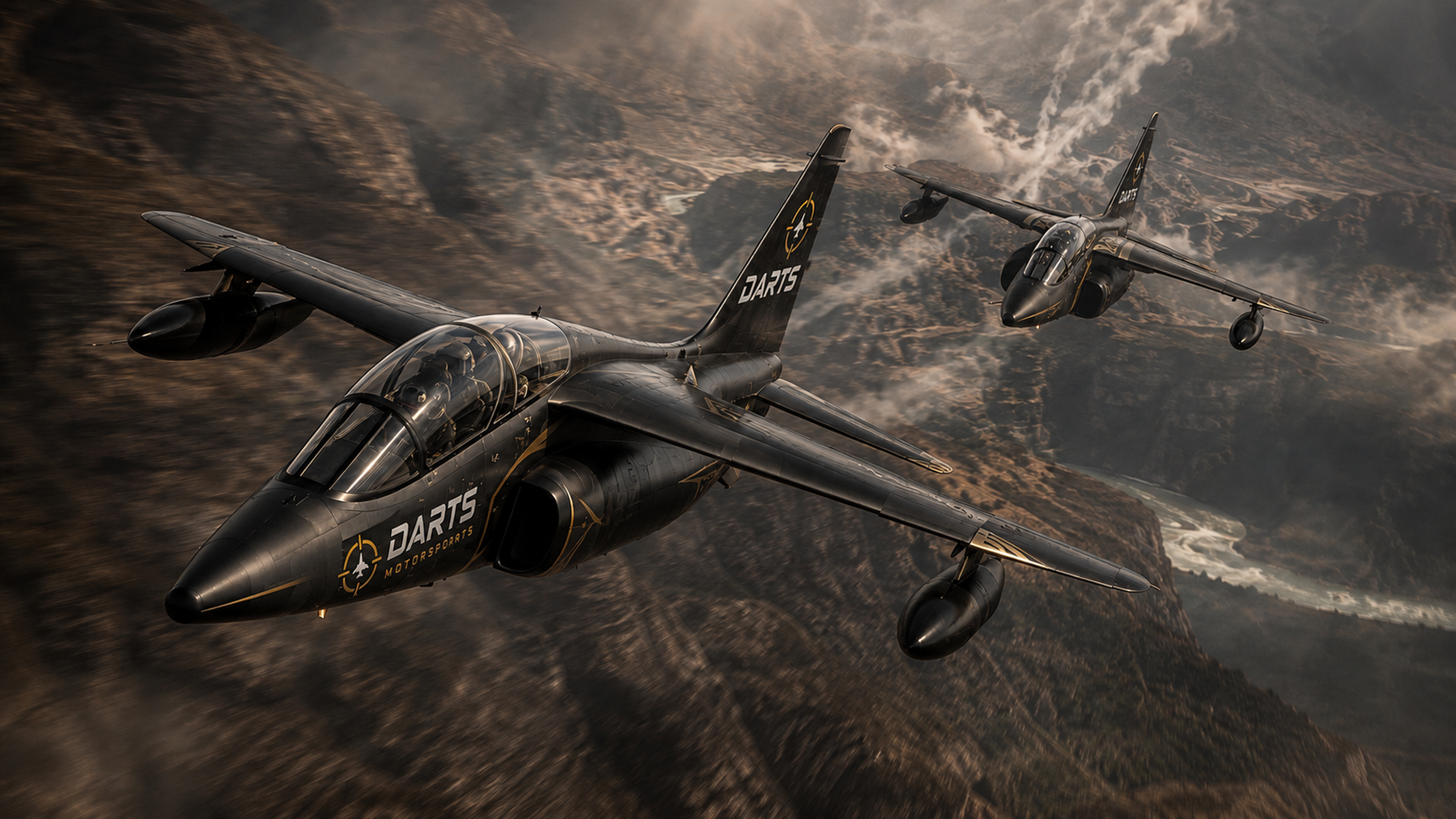 Two Alpha Jets in tactical flight